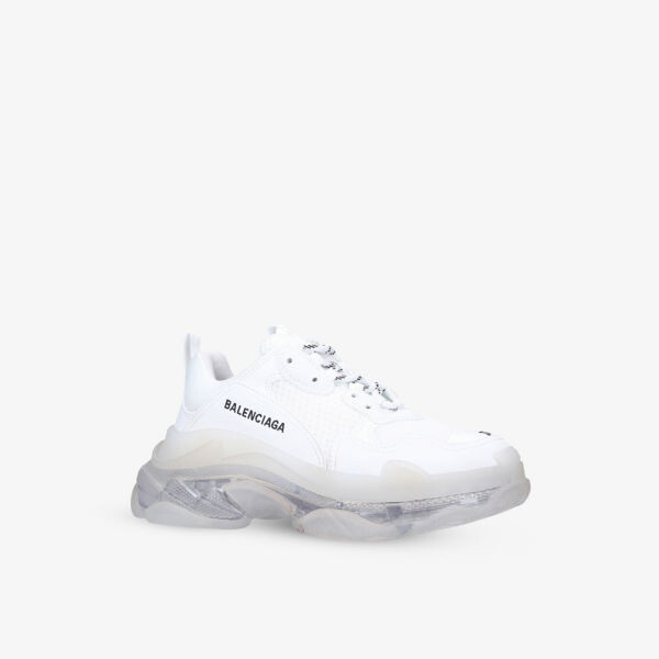 Женские кроссовки Triple S Clear Sole из искусственной кожи и сетки Balenciaga, белый — фото 3