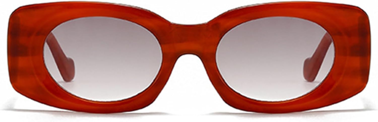 

bullabulling Популярные модные овальные женские солнцезащитные очки желейного цвета, ретро-градиентные очки с защитой от УФ-излучения UV400, мужские очки с широкими дужками, Red