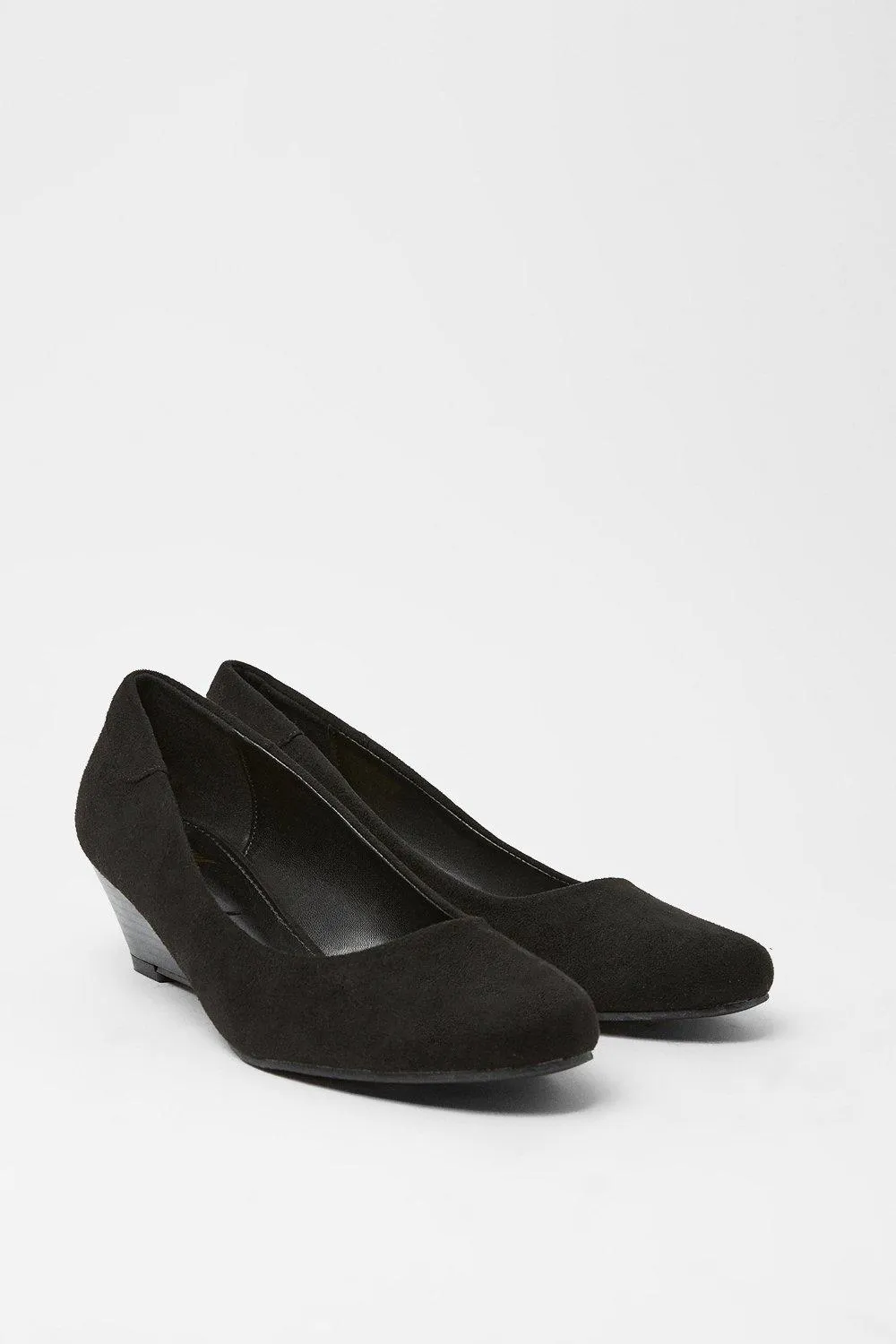 Хорошо для подошвы: туфли-лодочки Cerys Comfort на низкой танкетке Dorothy Perkins, черный — фото 3