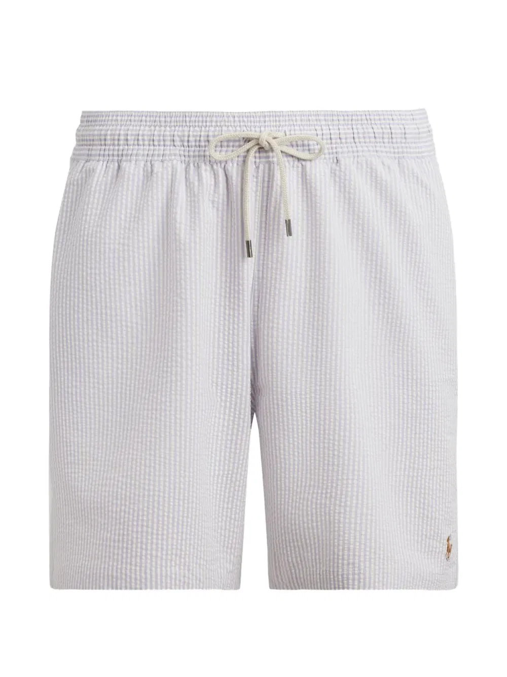 Плавки-шорты из жатой ткани с завязками Polo Ralph Lauren, белый