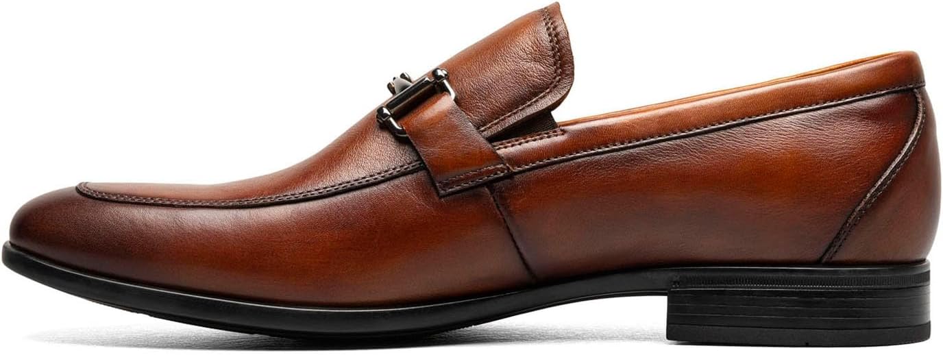 Мужские лоферы Florsheim Zaffiro с мысом-мокасином и декоративной пряжкой, Cognac — фото 4