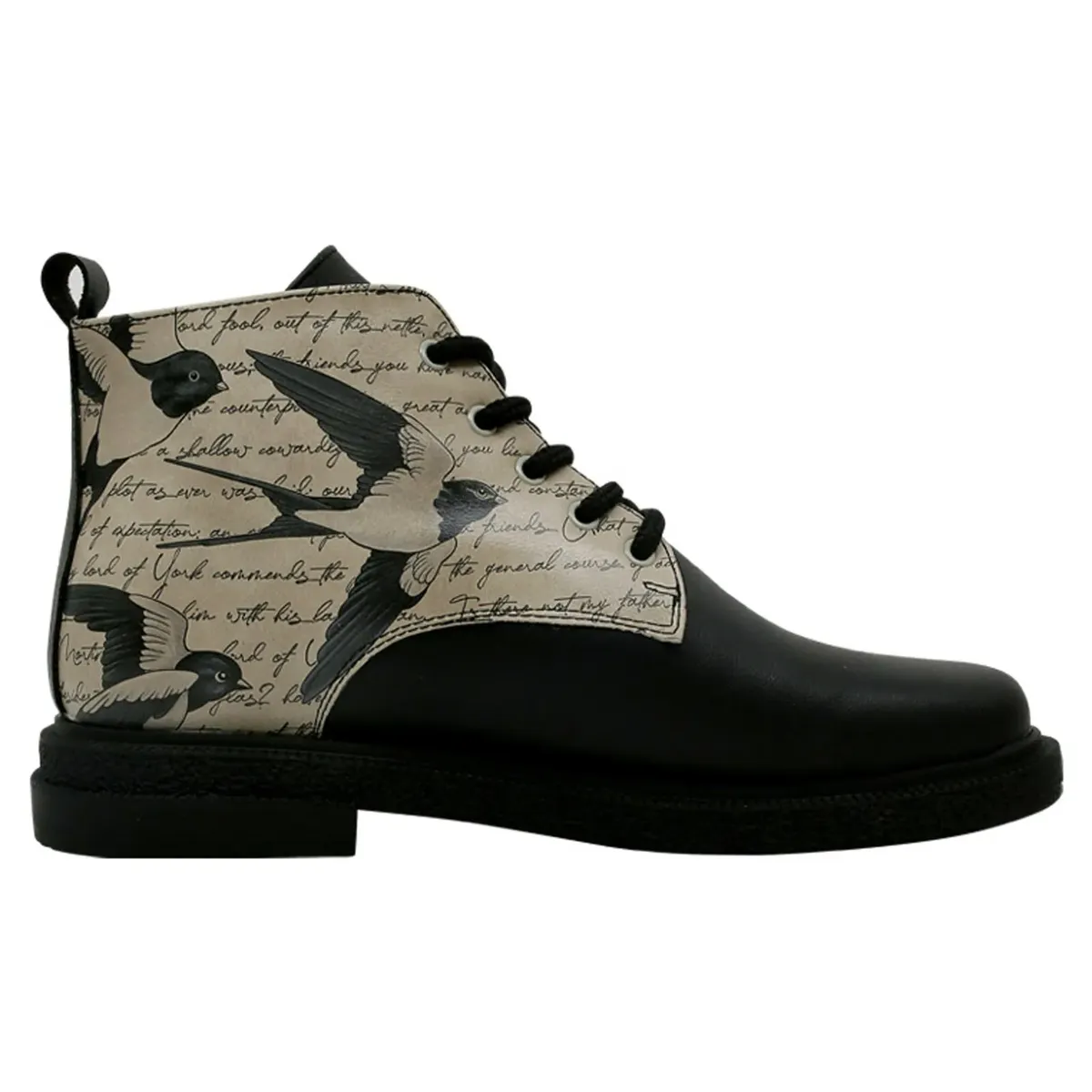 Лодочная обувь DOGO "Женские ботинки Victoria Boots Letters for Lovers Vegan Женские ботинки /", Vegan, черный — фото 4