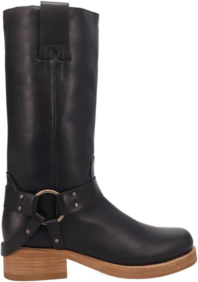 

Мужские повседневные ботинки Dingo с круглым носком и средней голенью - черные