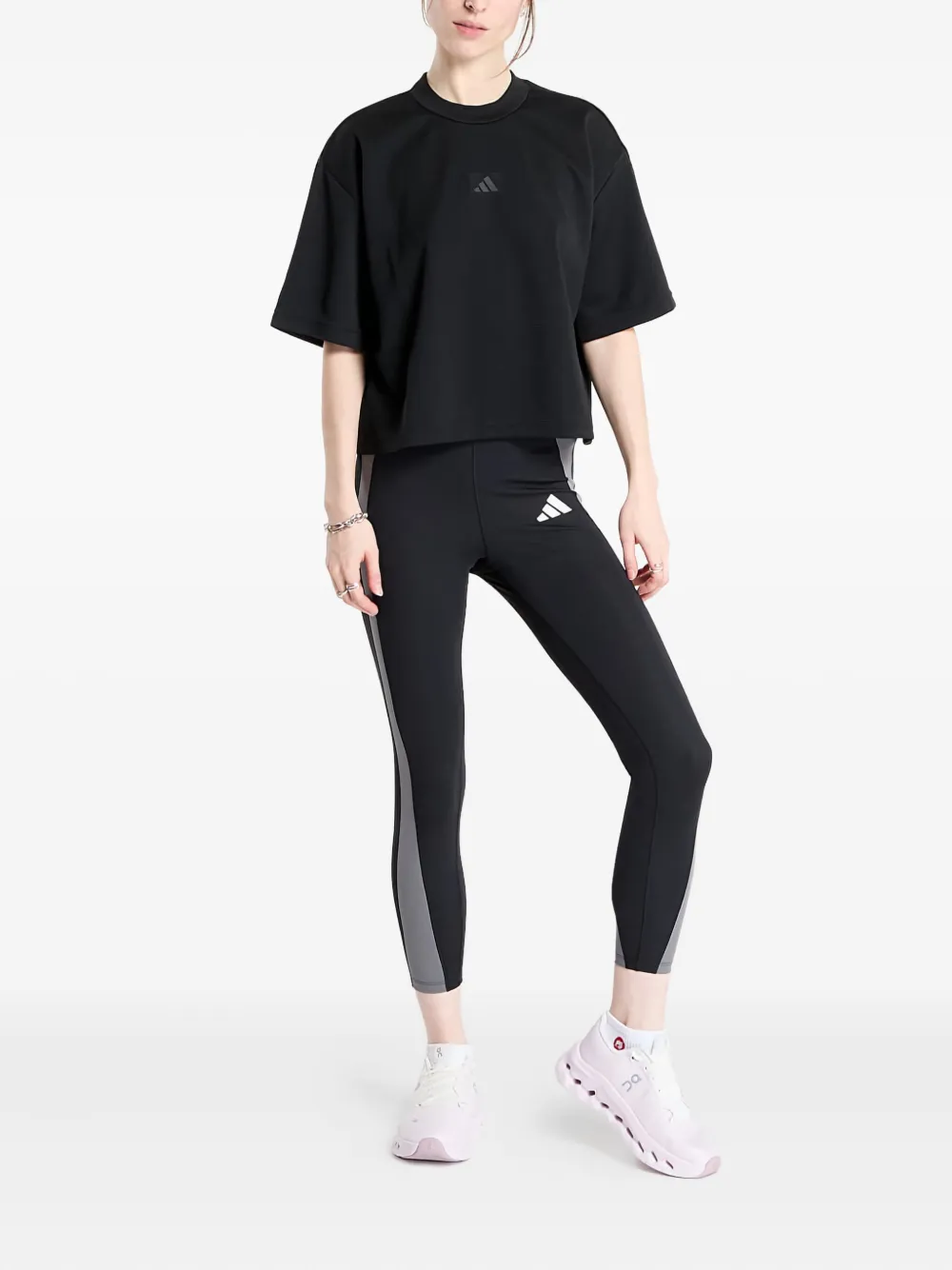Футболка Yoga Motion Waffle Adidas, черный — фото 2