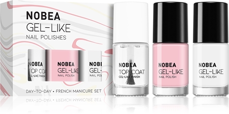 

Набор лаков для ногтей французский маникюрный набор NOBEA Day-to-Day Fresh Frost Set, 3× 6 ml