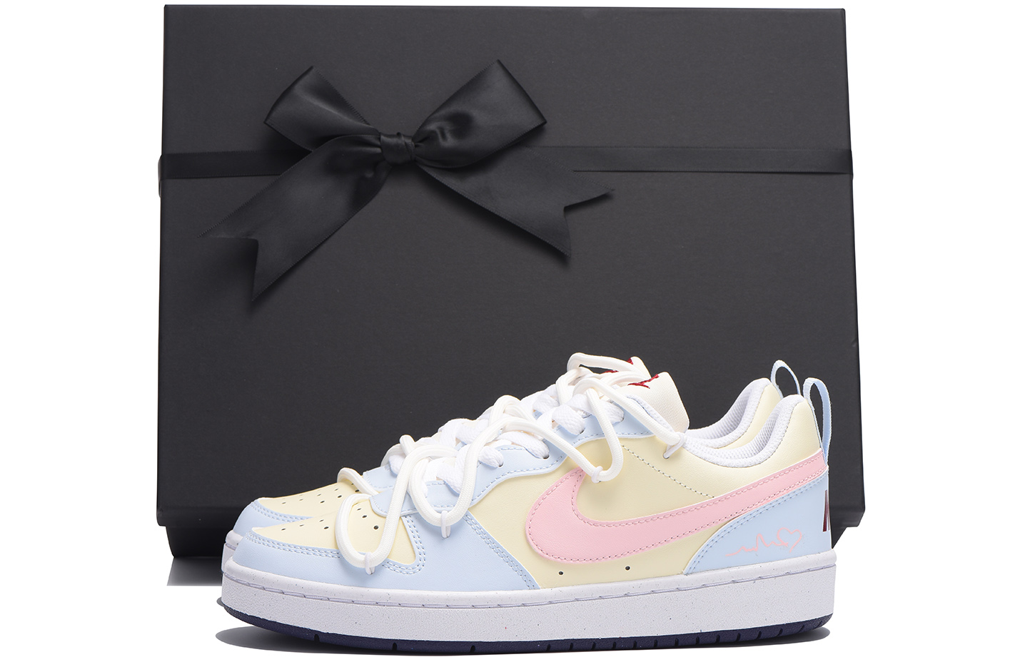 

Кроссовки Nike Court Borough Skateboarding Shoes Women's Low-top Pink, голубой, Синий, Кроссовки Nike Court Borough Skateboarding Shoes Women's Low-top Pink, голубой