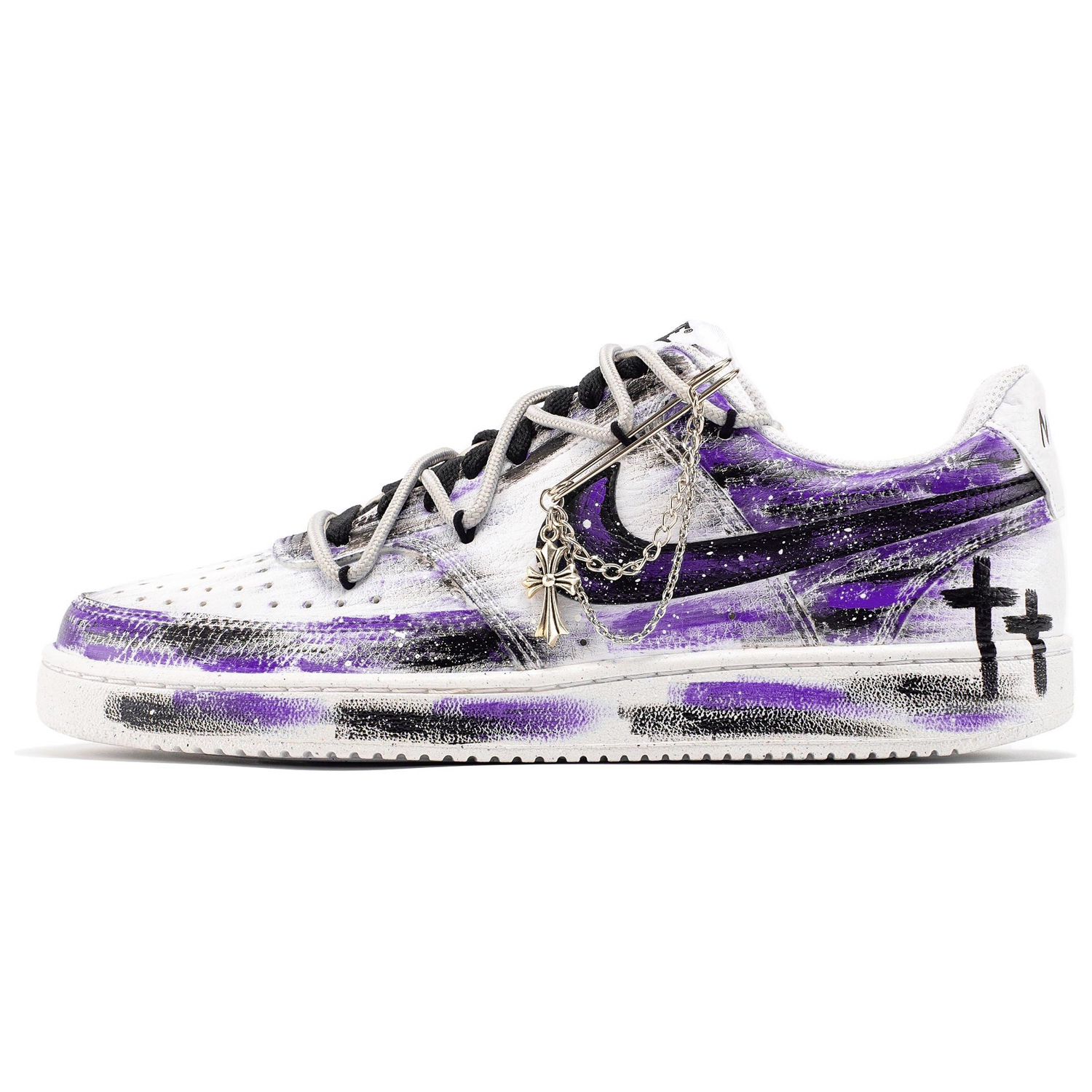 

Nike Кроссовки Court Vision 1 с низким верхом, устойчивые к истиранию и скольжению, мужские, фиолетовые