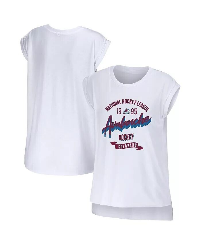 

Женская белая майка Colorado Avalanche для домашнего использования Wear By Erin Andrews