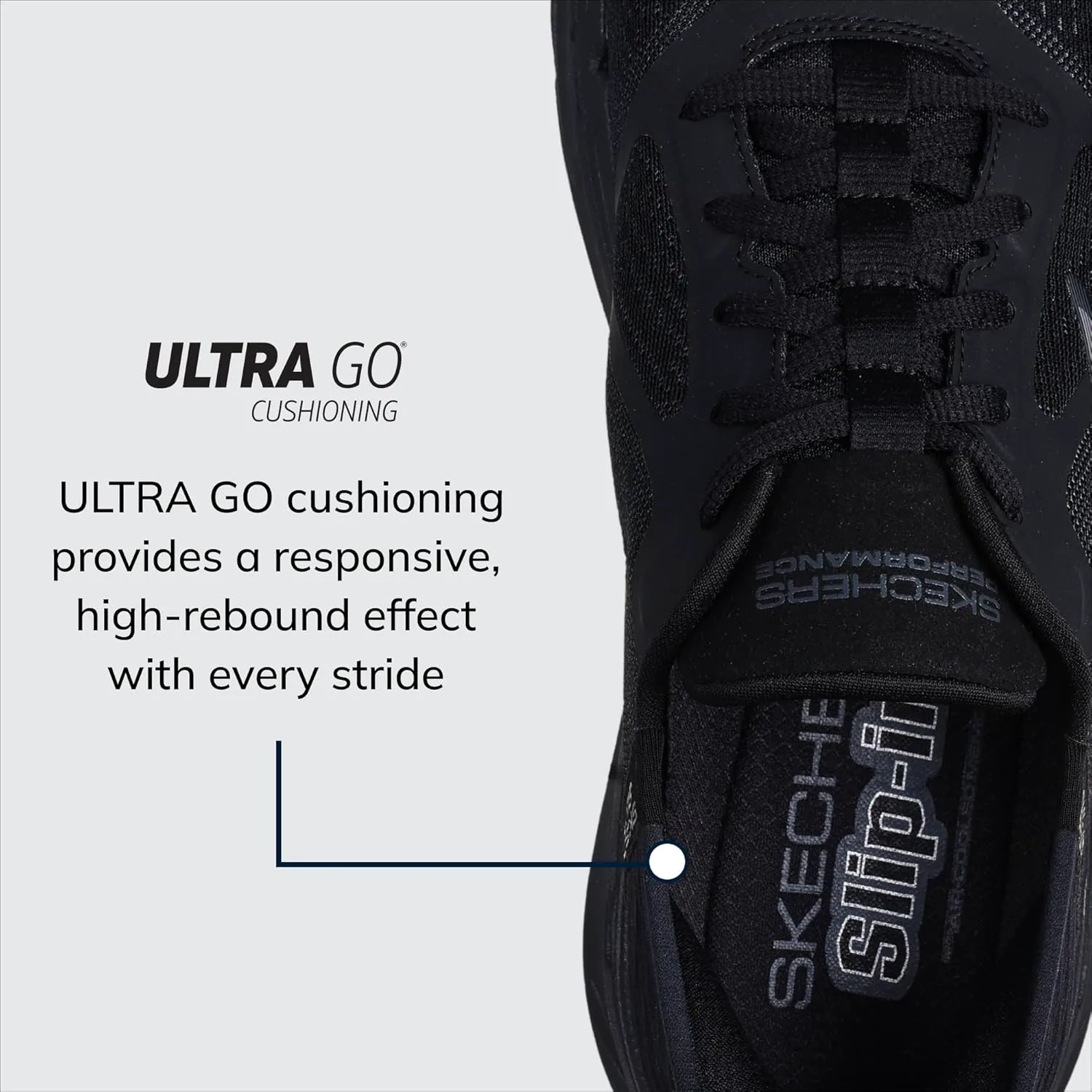 Мужские кроссовки Skechers Max Cushioning Slip-ins - для тренировок, бега и ходьбы с амортизирующей стелькой из мемори-пены, черный — фото 4
