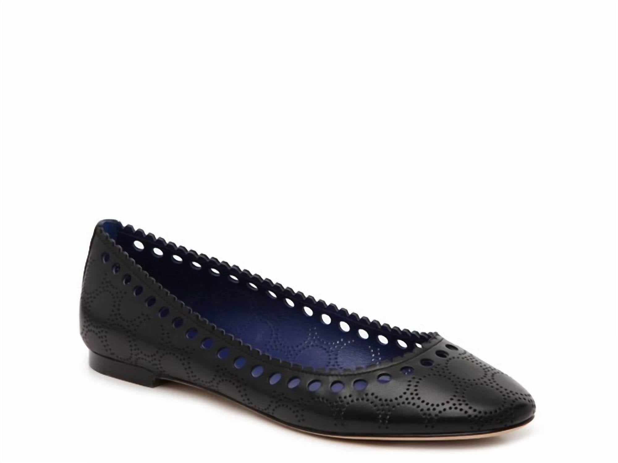Женские балетки Corolla Slip On Flats из черной кожи Diane von Furstenberg