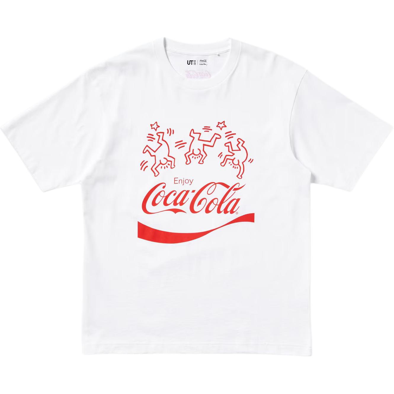 

Футболка унисекс белая Keith Haring X Coca Cola коллаборация UNIQLO