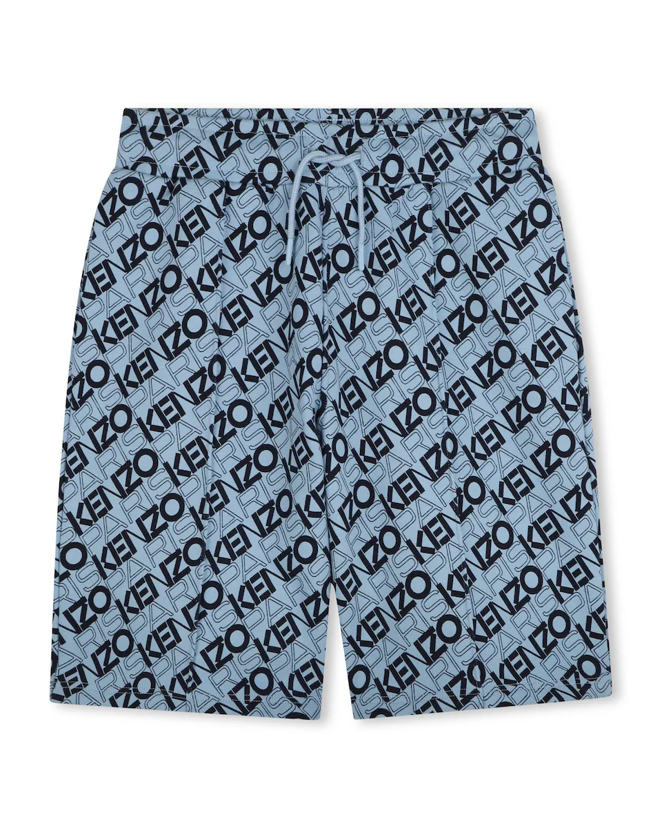 

Baby boy бермудские шорты синего хлопкового цвета Kenzo Kids, голубой