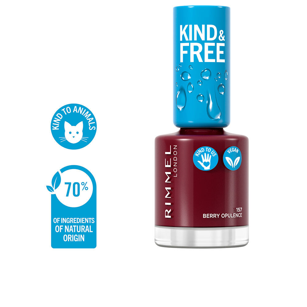Лак для ногтей Kind & free nail polish Rimmel london, 8 мл, 157-berry opulence — фото 4