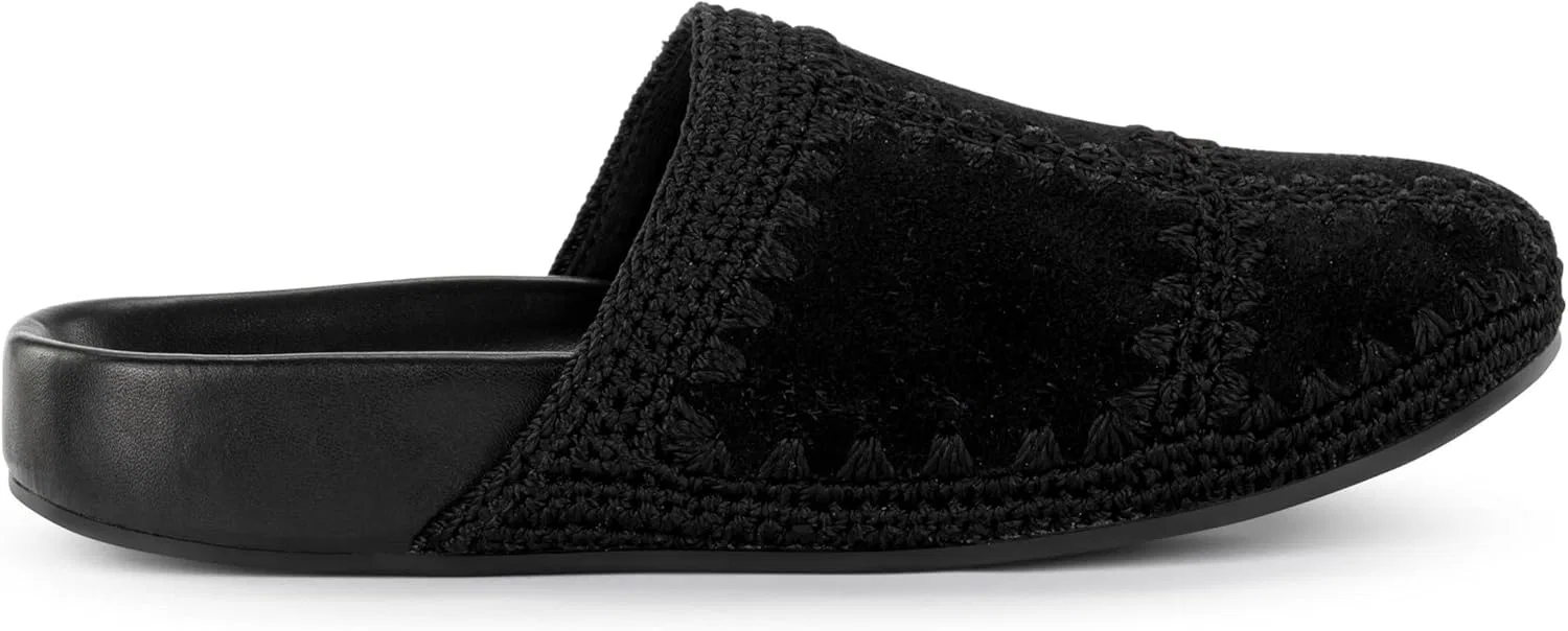 Женские вязаные сабо Sak Bolinas (для младенцев/малышей/детей младшего возраста) Деревянные туфли The Sak, 2-Black Suede Patch — фото 3