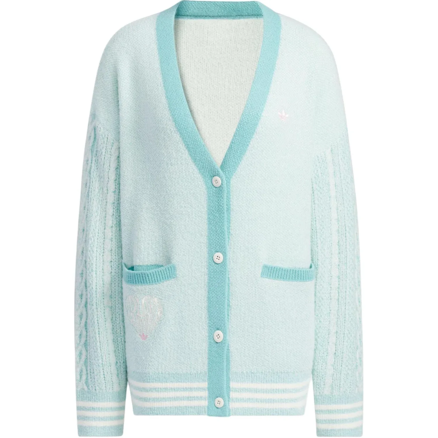 Adidas Originals V Day Polo Sweater Knitwear Women's Simple Mint Green