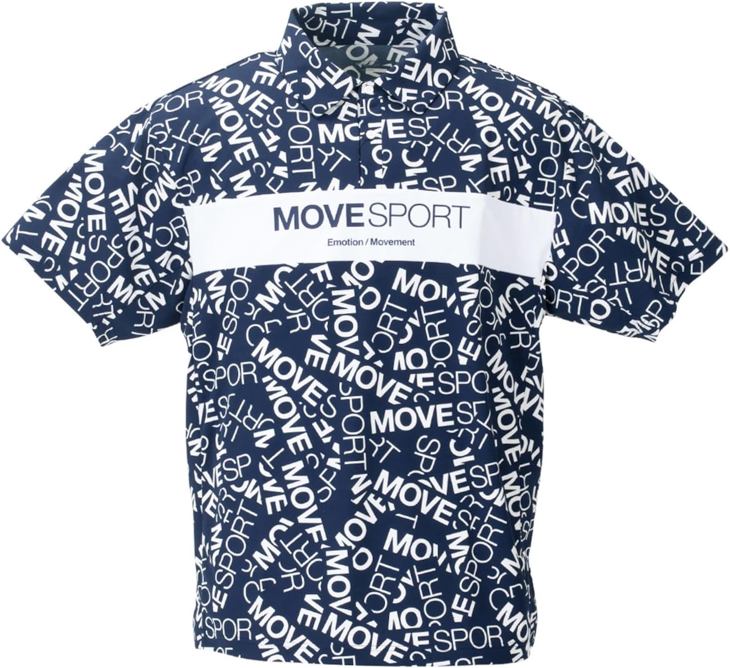 

Мужская классическая рубашка-поло с коротким рукавом Move Sports, белый/темно-синий