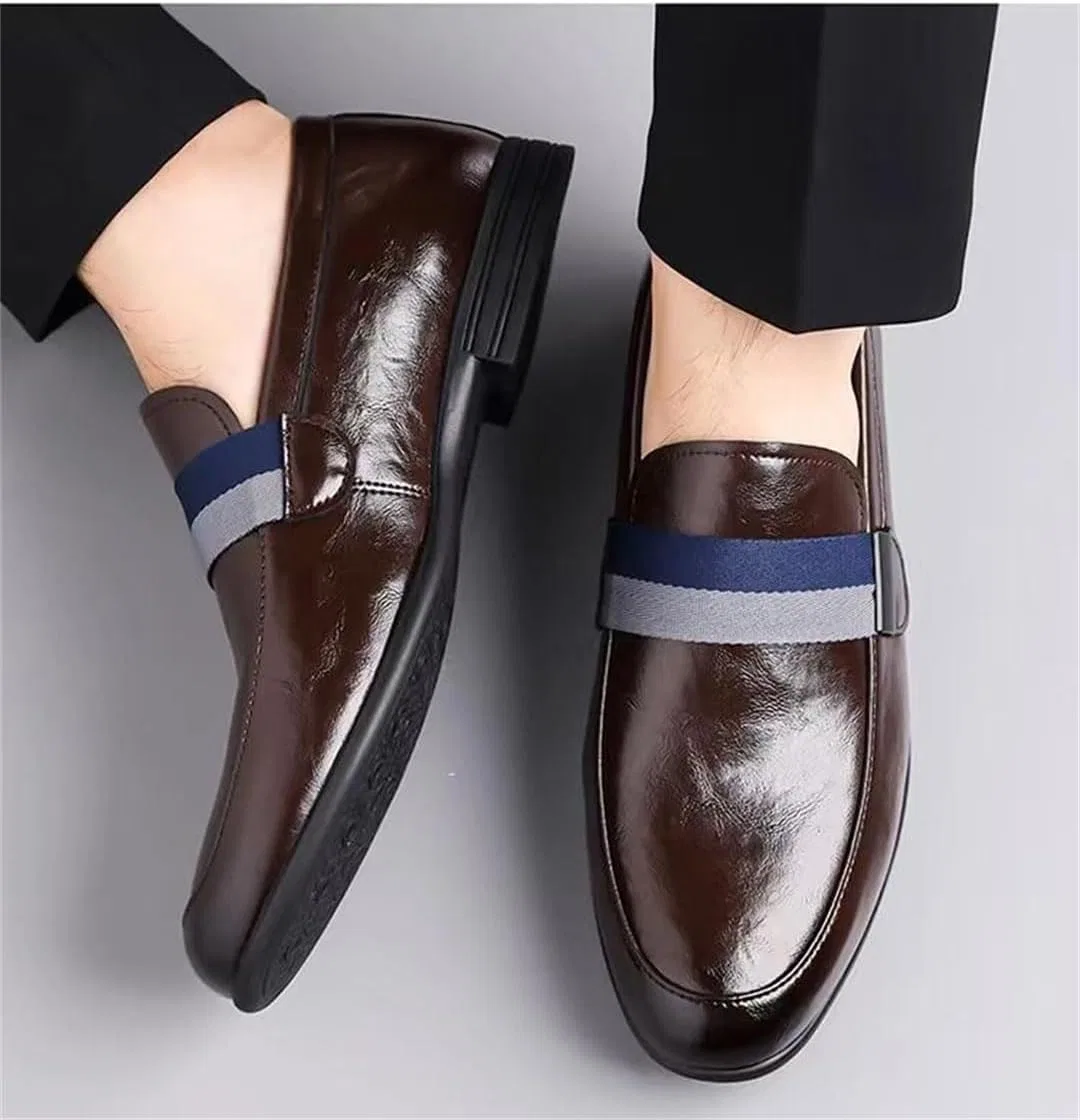 Лоферы кожаные мужские Luxury Loafers, Brown — фото 4