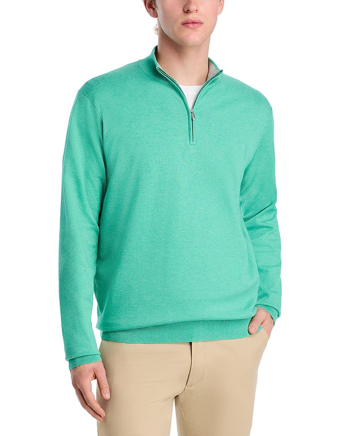 

Коронка Coolspun Хлопковая водолазка на четверть Peter Millar, зеленый
