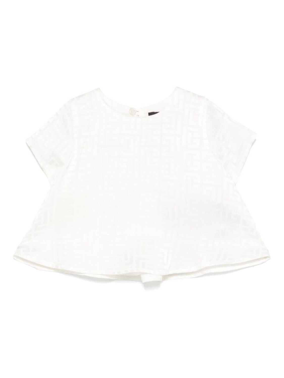 

Balmain Kids жаккардовая футболка с узором, белый
