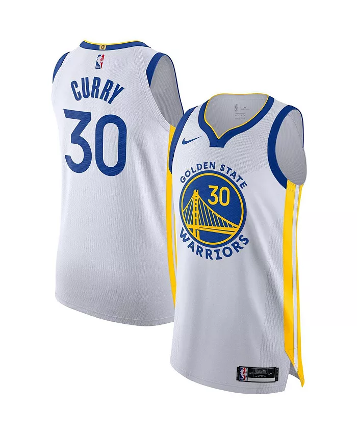 Мужская майка Stephen Curry Golden State Warriors 2020/21 аутентичная игровая — ассоциация, белая Nike — фото 2