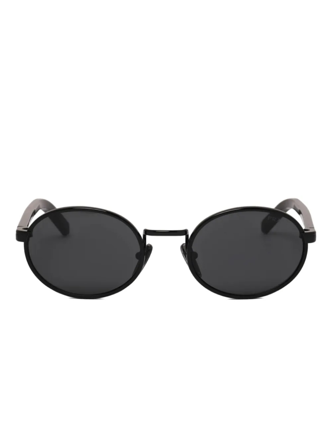 

Солнцезащитные очки в овальной оправе Prada Eyewear, черный