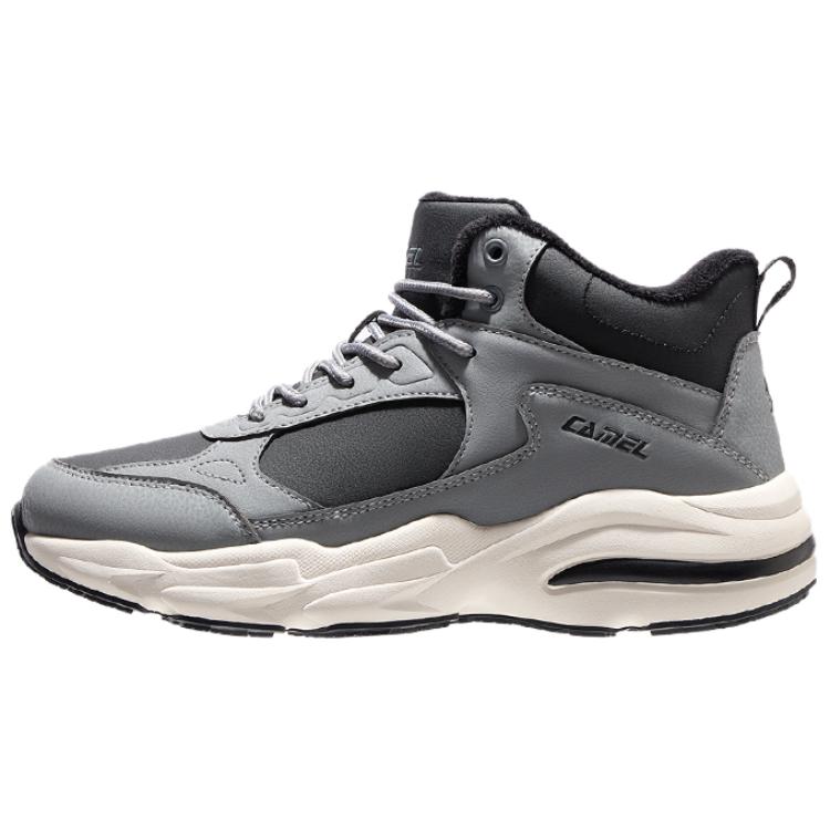 

Амортизирующие противоскользящие и износостойкие мид-топ повседневные кроссовки men's CAMEL, серый/черный