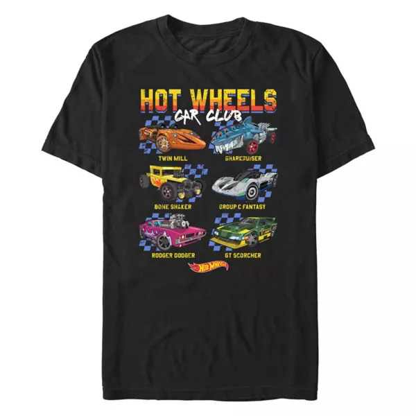 

Мужская футболка с принтом автомобильного клуба Hot Wheels, черный