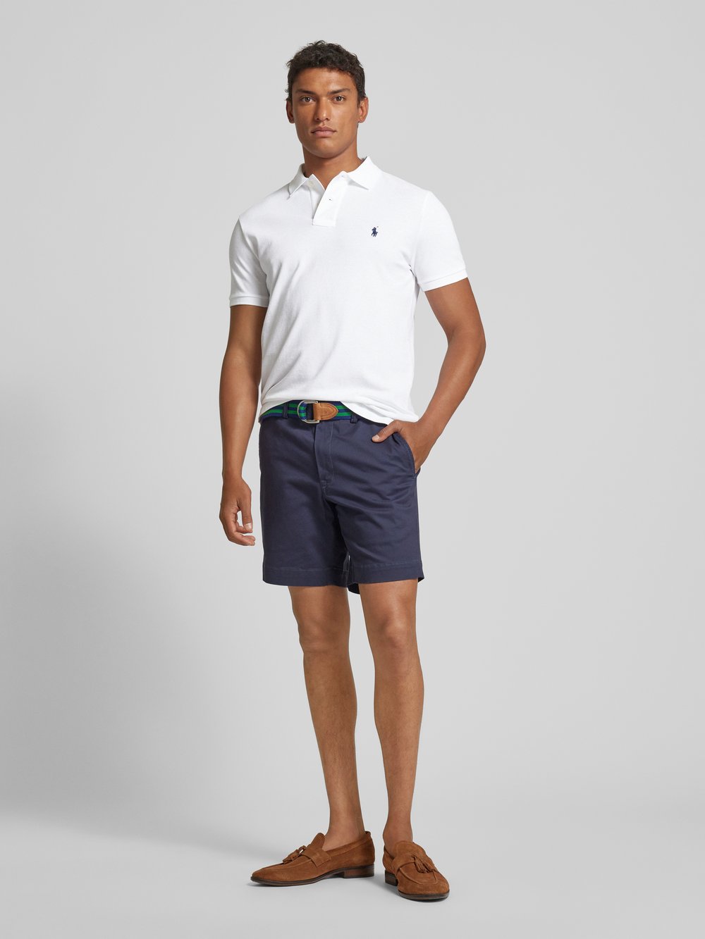 

Рубашка-поло облегающего кроя с этикеткой Polo Ralph Lauren, белый