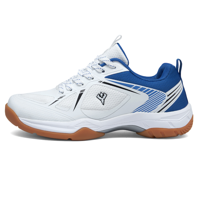 

OUWENHEIMANBA Антискользящие износостойкие низкие бадминтонные кроссовки унисекс бело-синие, цвет White Blue