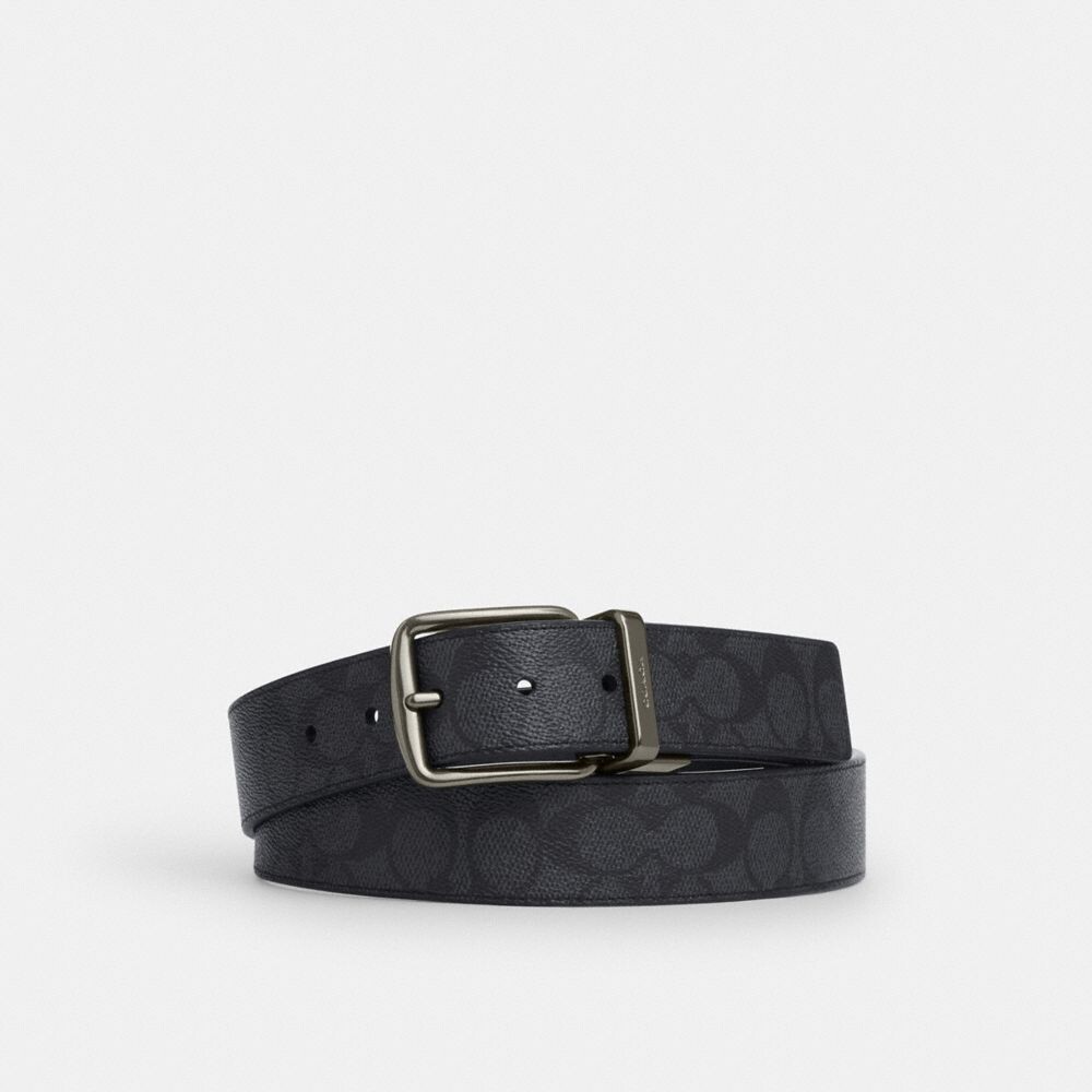 

Ремень Coach Harness Buckle Cut To Size Reversible Belt, 38 Mm, серый/угольный/черный