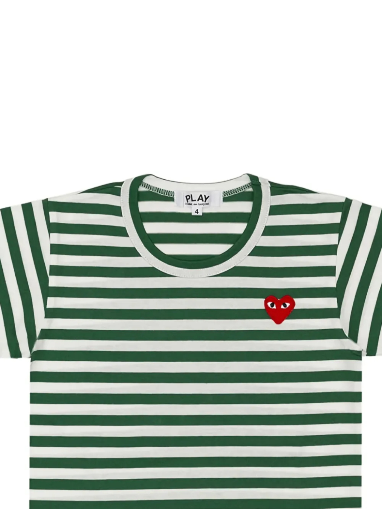 Comme Des Garçons Play Kids футболка с аппликацией, зеленый — фото 2