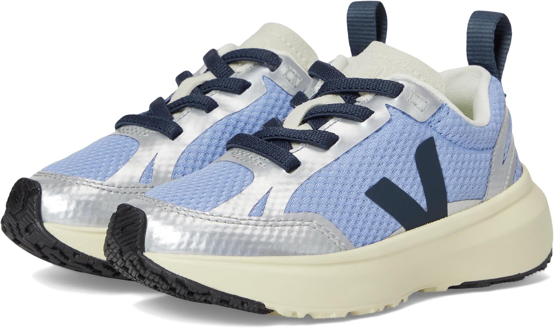 

Кроссовки VEJA Kids Small Canary, цвет Olympe Nautico Silver