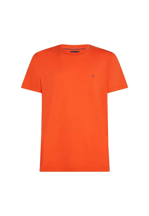 Футболка с круглым вырезом и вышивкой флага, базовая футболка Tommy Hilfiger, Brilliant Orange — фото 4