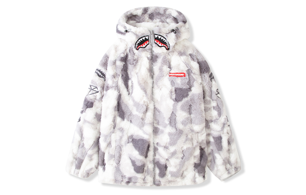

Пальто на бархатной основе унисекс SPRAYGROUND, Light Heather Gray