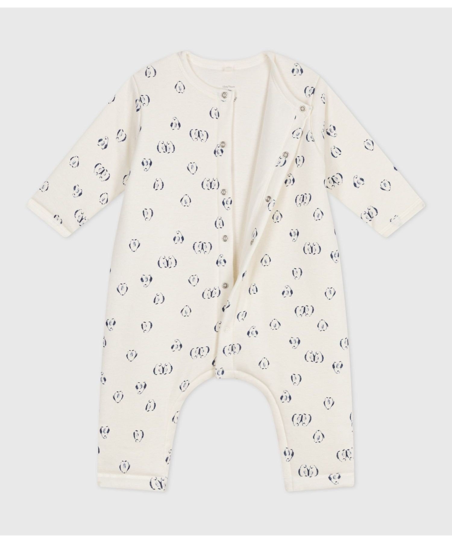 Комбинезон Комбинация Petit Bateau, Off-white/Blue — фото 3