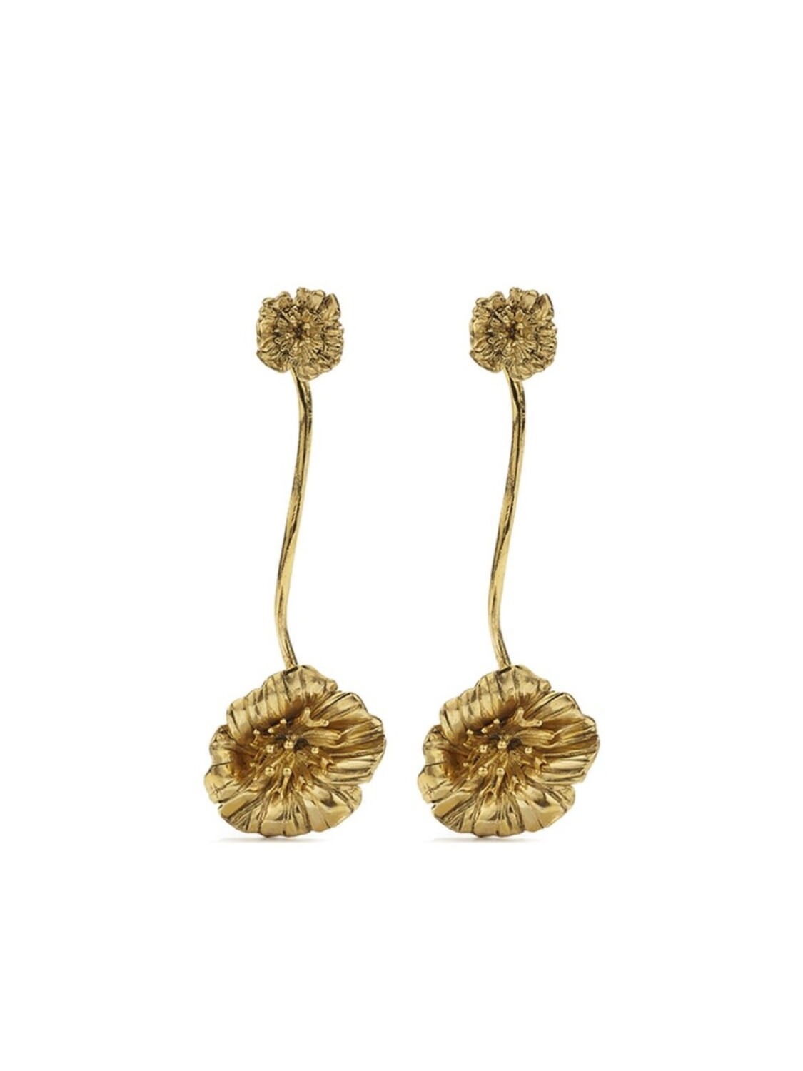 

Goossens серьги-подвески Fleur de Pavot, золотой