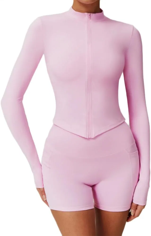 Спортивный костюм с длинным рукавом и леггинсами, Pink Shorts