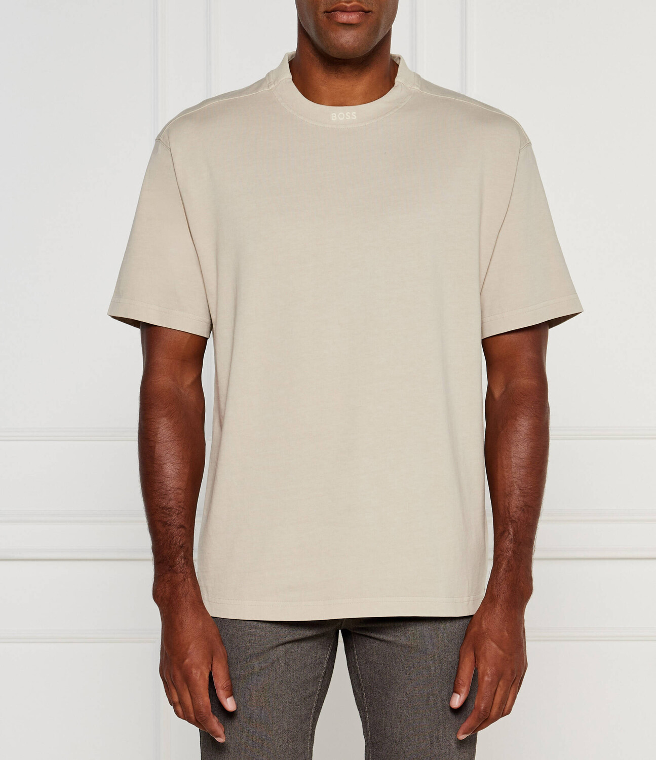 

Футболка BOSS ORANGE Te_Dye Oversize fit, бежевый