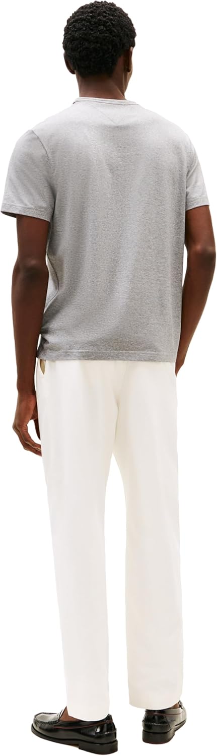 Мужские футболки Tommy Hilfiger Dry Fit с коротким рукавом и влагоотводящими свойствами, Medium Grey Heather — фото 4