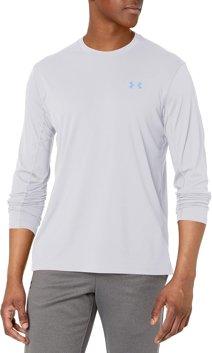 

Мужская футболка-поло с длинным рукавом Under Armour Iso-chill Graphic Crew, (014) Halo Gray/Mod Gray