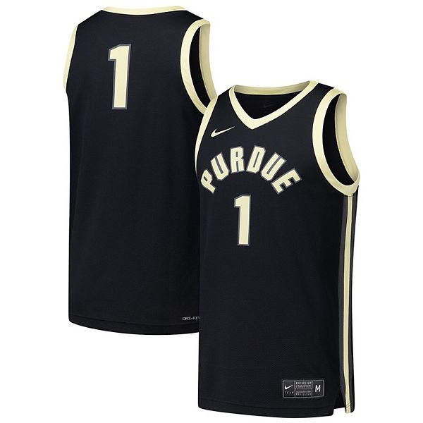 

Мужская баскетбольная майка #1 black purdue boilermakers replica Nike