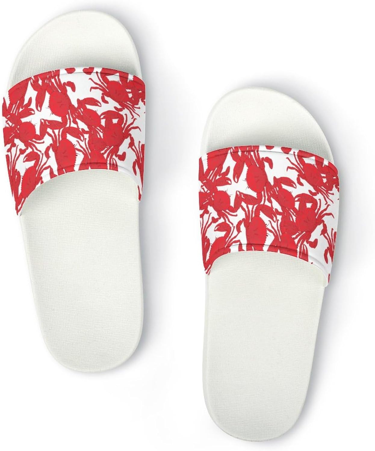 

Вьетнамки для душа Jeireumteor Sushi, мягкие, противоскользящие, для использования в помещении, с открытым носком, сандалии для женщин и мужчин, Cute Crabs