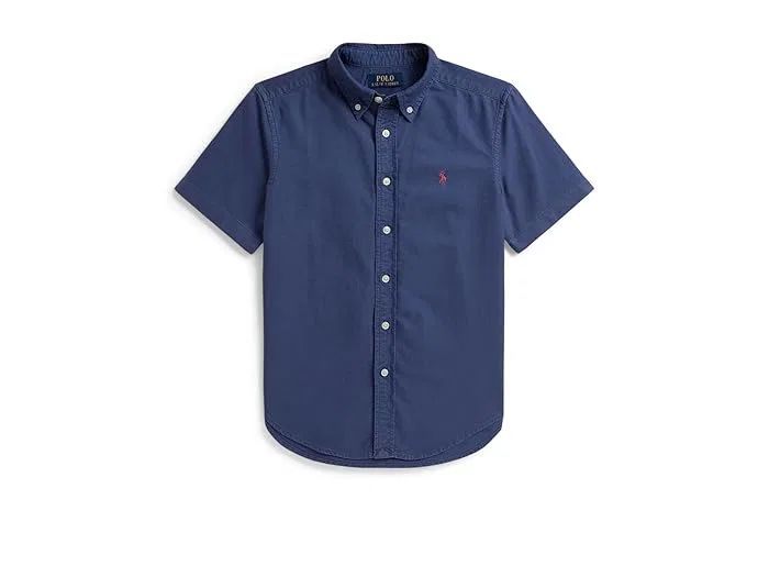 Оксфордская рубашка из окрашенной ткани Polo Ralph Lauren Kids, Old Royal
