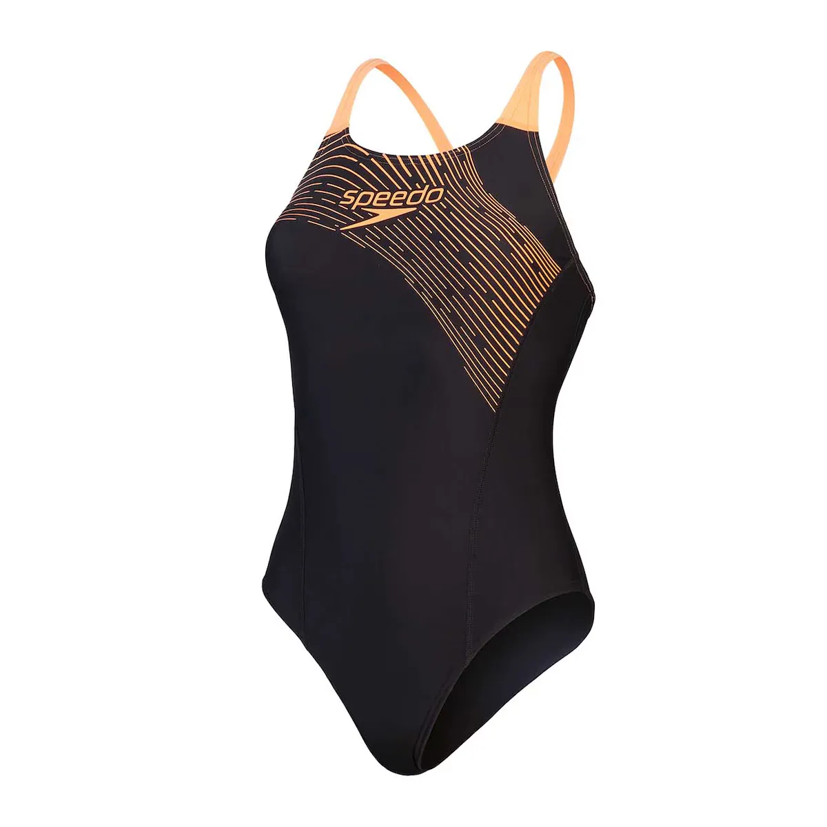 

Женский купальник Speedo Medley Logo, цельный, коралловый