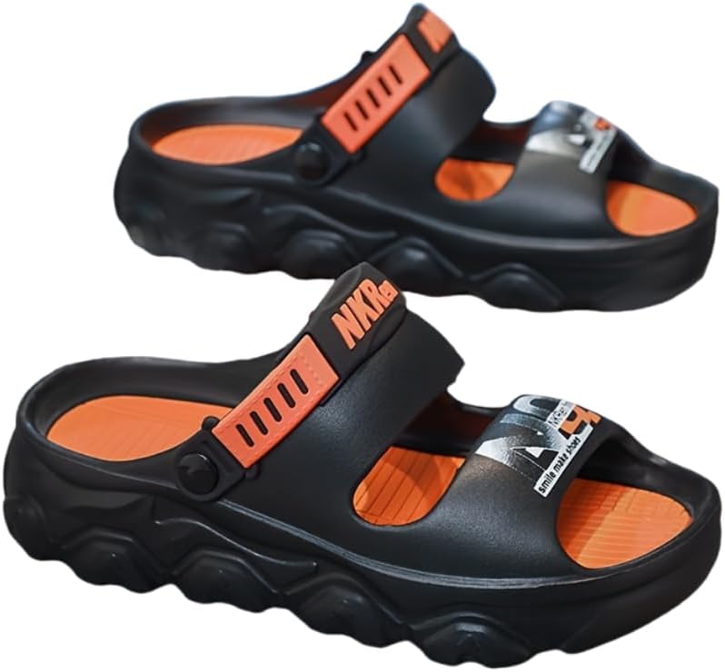 

Мужские летние повседневные шлепанцы-клоги - идеальны для использования в помещении и на улице, удобные домашние тапочки Hhhchpm, черный