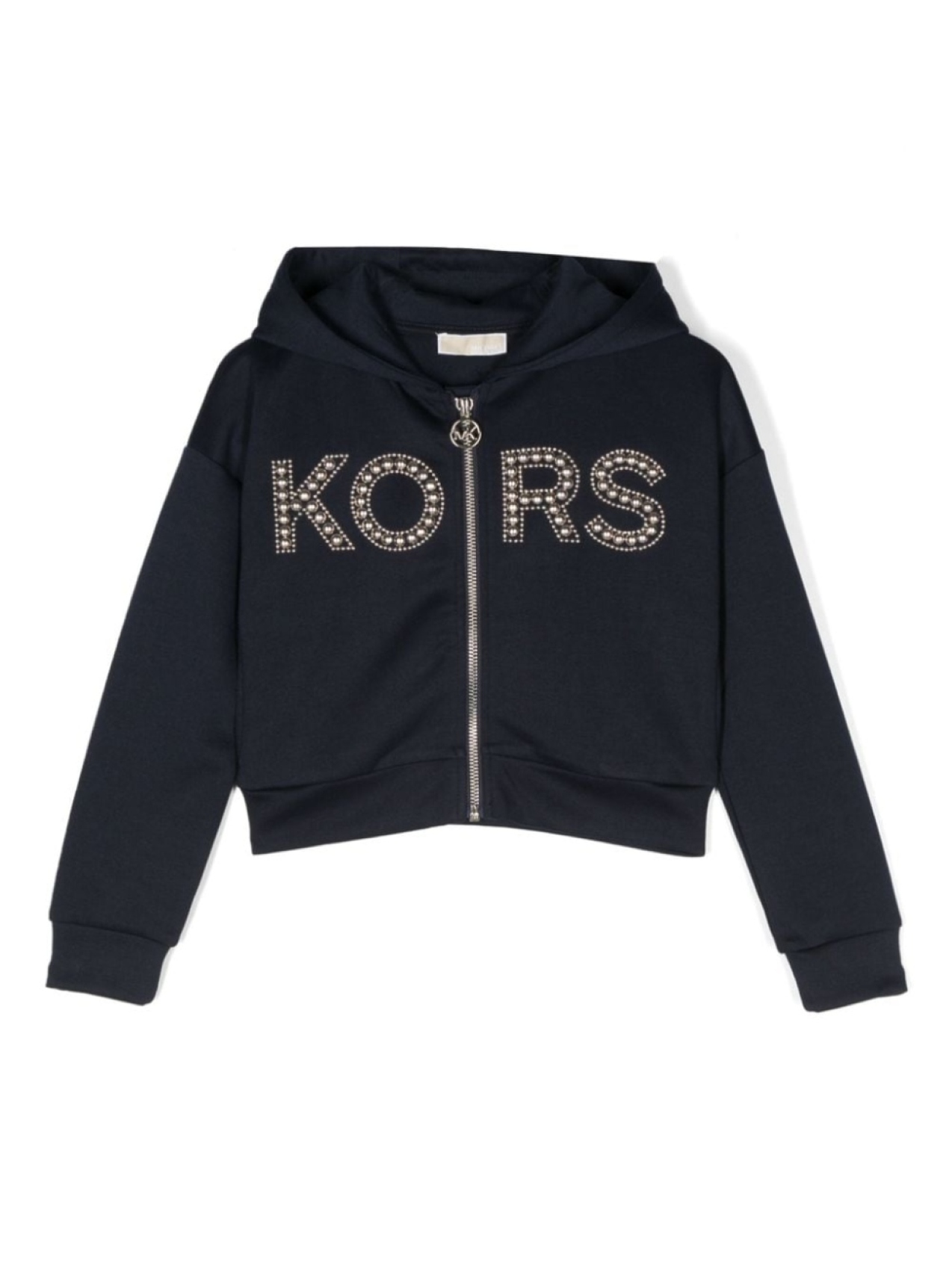 

Худи на молнии с логотипом из заклепок Michael Kors Kids, синий