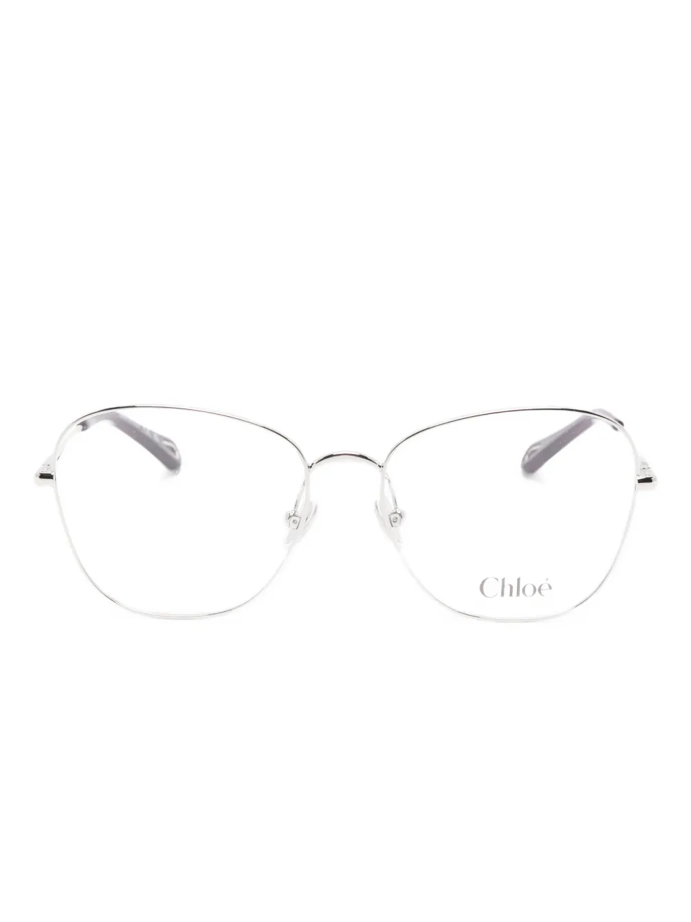 

Очки с геометрической оправой Chloé, серебристый