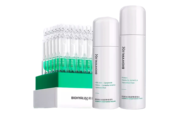 Набор для ухода за кожей BIOHYALUX HA Barrier Conditioning: крем для лица + эмульсия + тонер, 30 г + 100 г + 120 г — фото 2