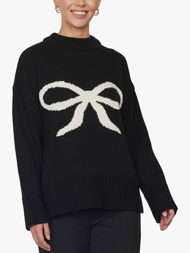 

Джемпер с бантом miba Sisters Point, цвет Black/Cream