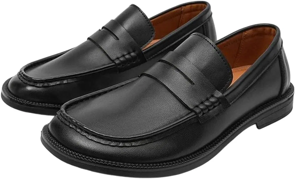 Лоферы мужские кожаные повседневные, Black